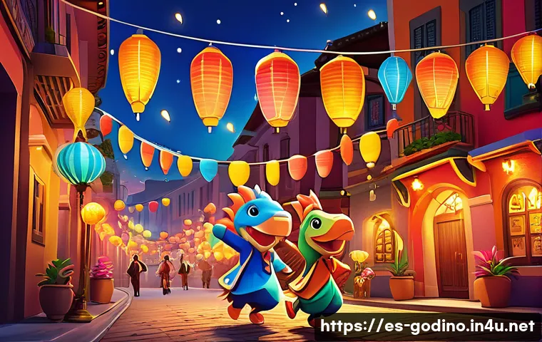 고고다이노 영어판 이름과 차이점 - A vibrant mobile game scene showcasing the original version of GoGoDino with a colorful, culturally ...